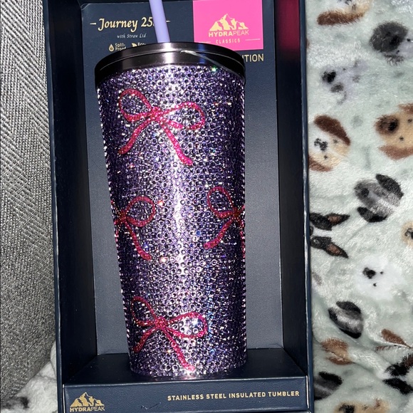 Hydrapeak classics Sparkling 25 ounce Purple Tumbler with Pink Accents - Picture 2 of 11